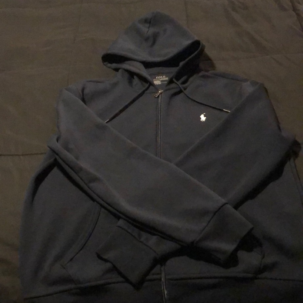 Polo Double knit hoodie in aviator navy